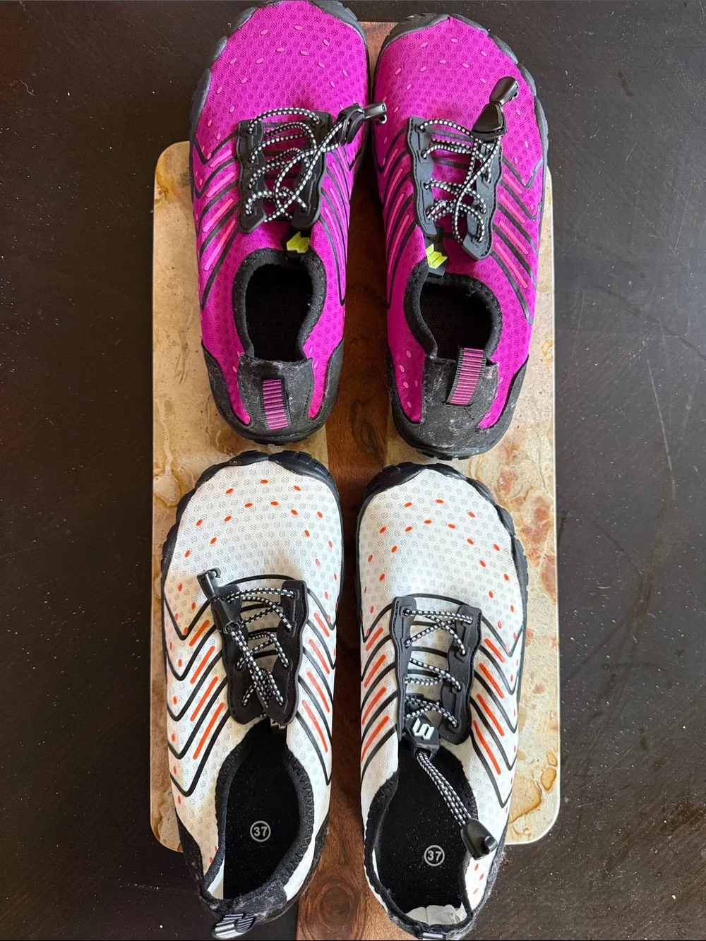 Bundle of swim/water shoes both size 37 measure 10in long worn once